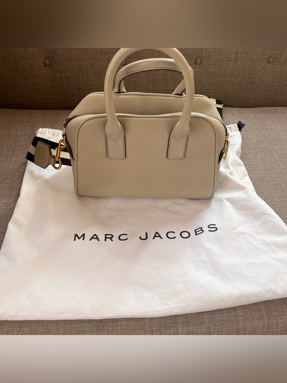 Marc Jacobs Cream Leather Satchel Bag